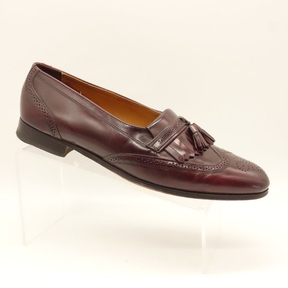 BOSTONIAN Classics Loafers Brown Wingtip Leather - Picture 1 of 9